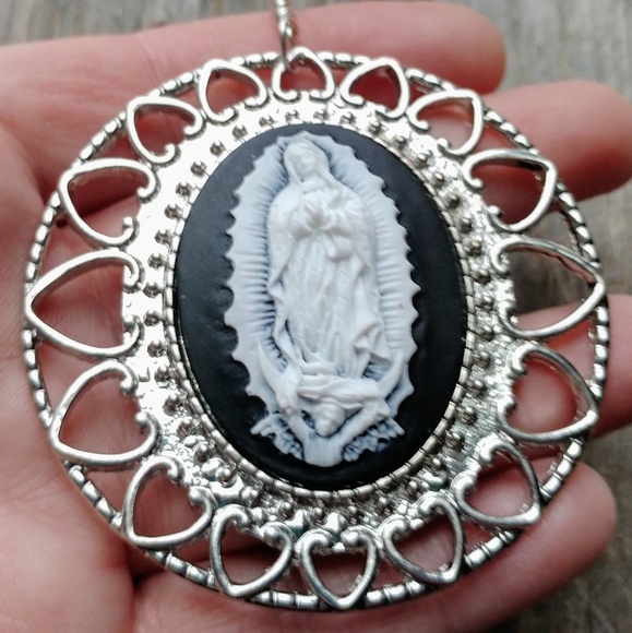 Handmade for Earthlings Jewelry - 💐Handmade💐Lady of Guadalupe Cameo Necklace